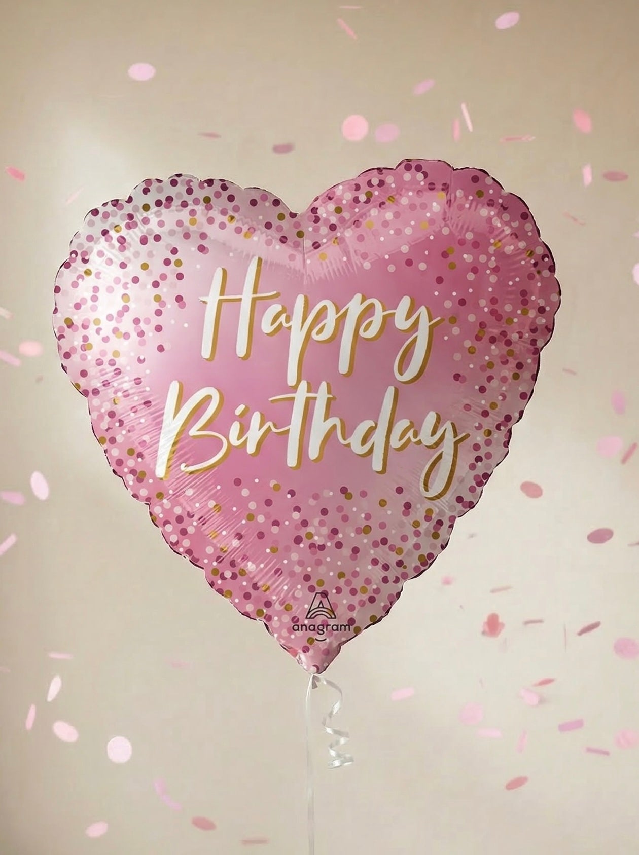 Happy Birthday - Heart Foil Balloon