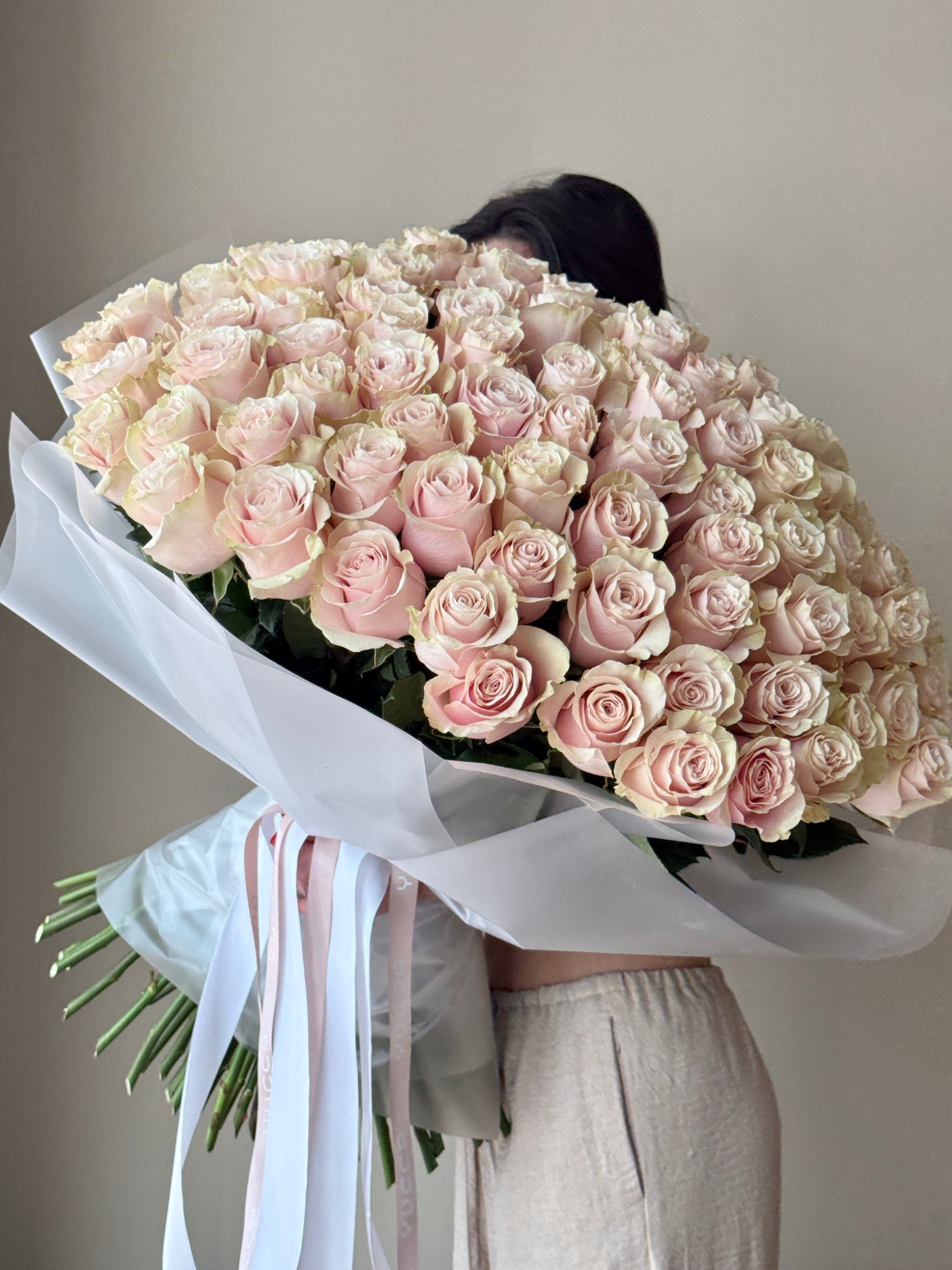 100 Premium Pink Roses