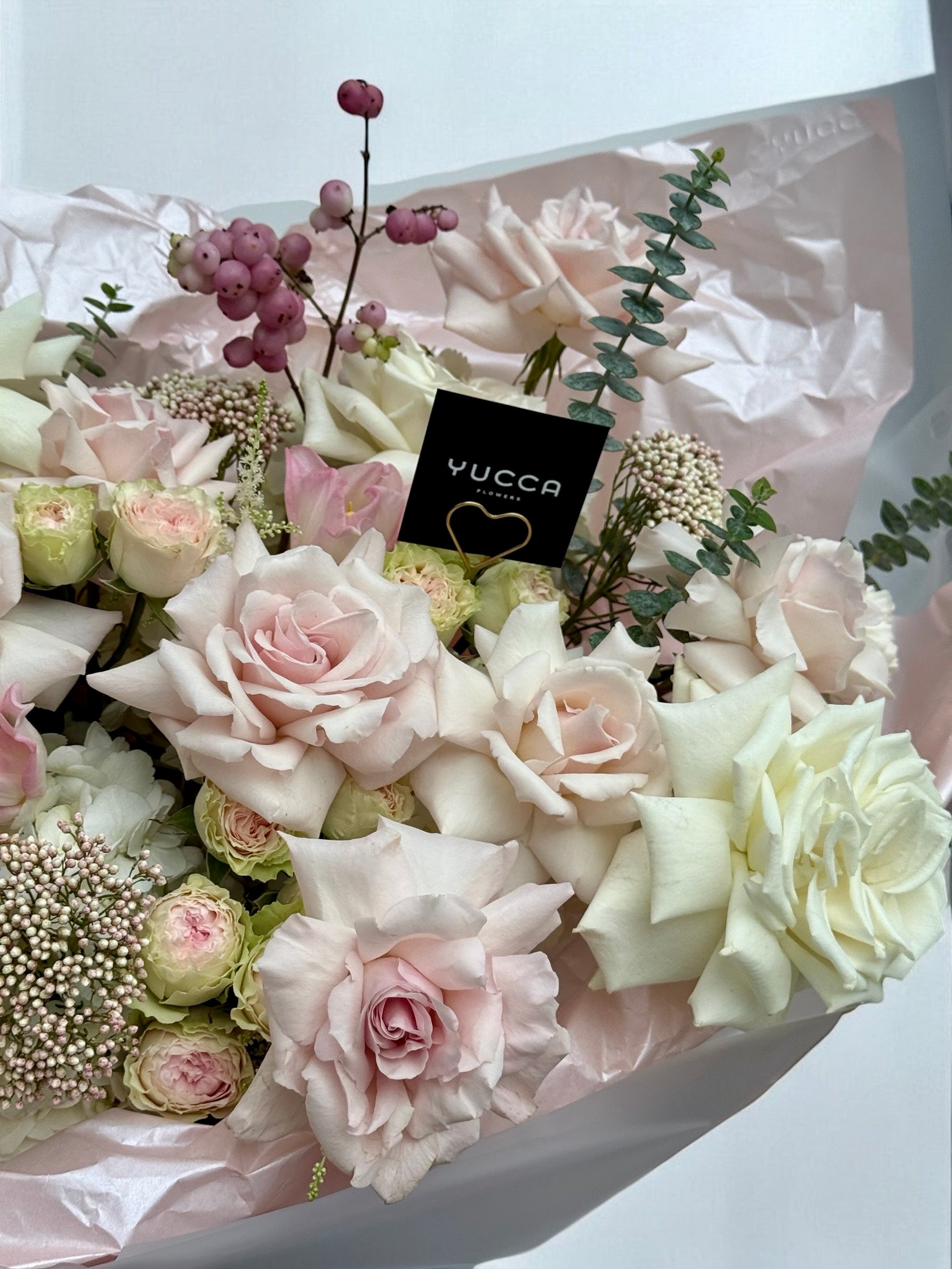 True Romance – French Roses, Tulips & Hydrangeas Bouquet – Yucca Flowers