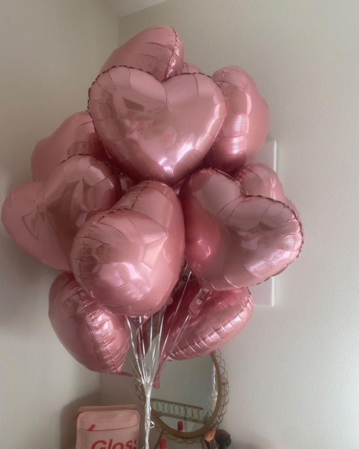 Pink Heart Foil Balloons