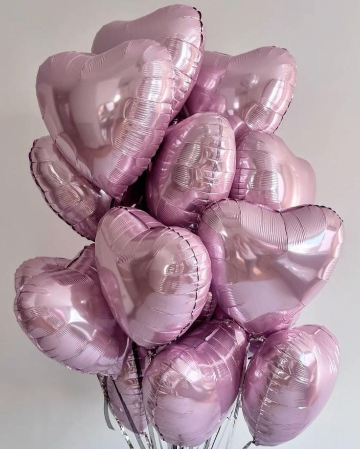 Pink Heart Foil Balloons