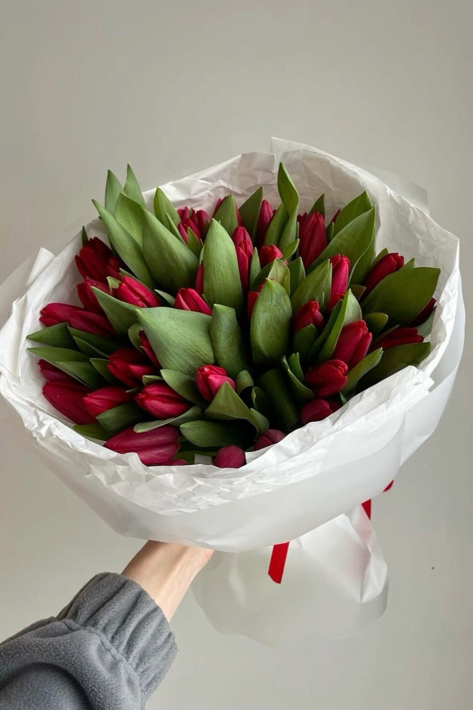 Red Premium Tulips bouquet