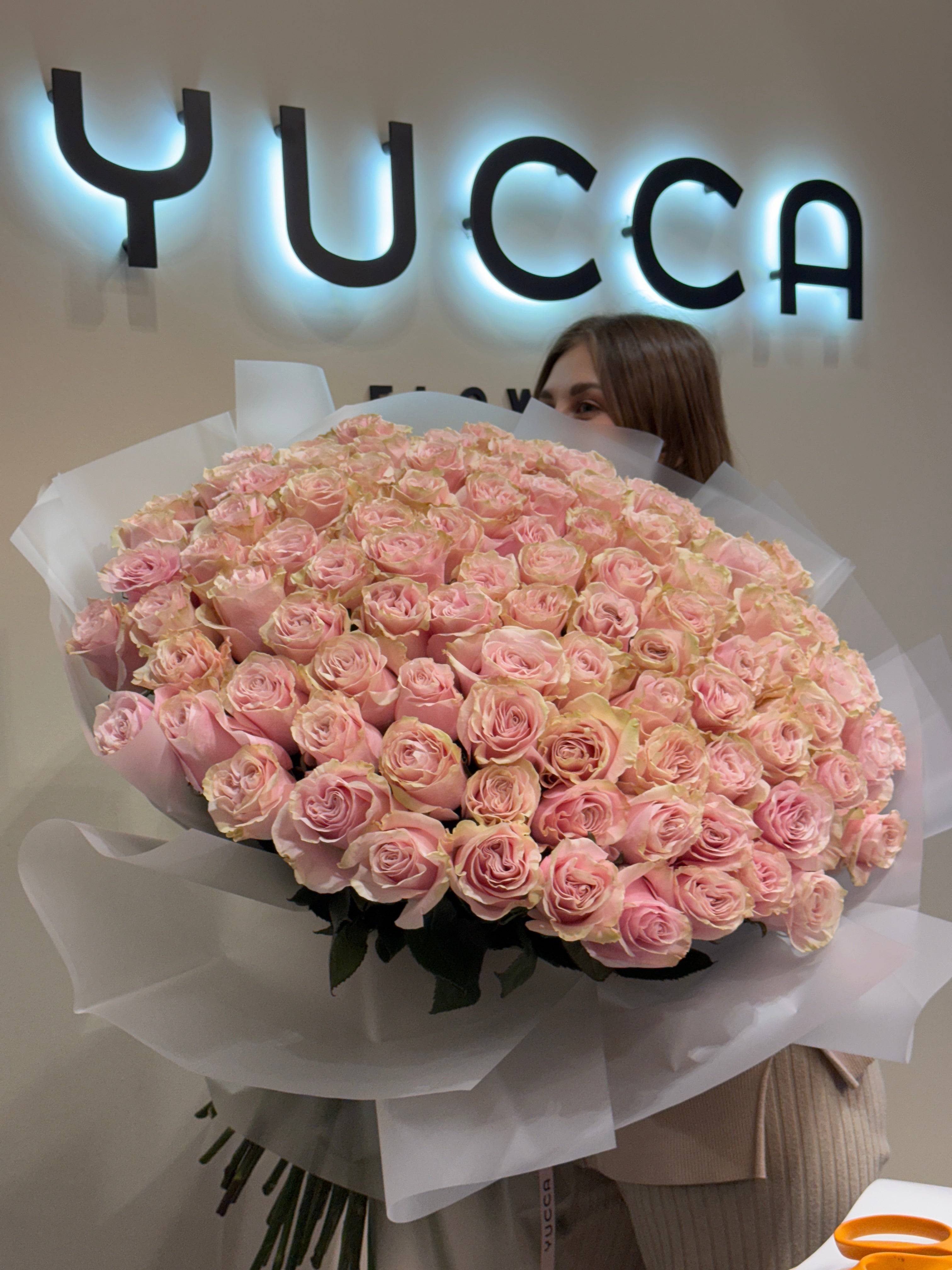 100 Premium Pink Roses