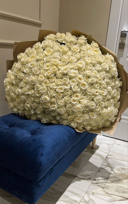 Premium White Roses Bouquet