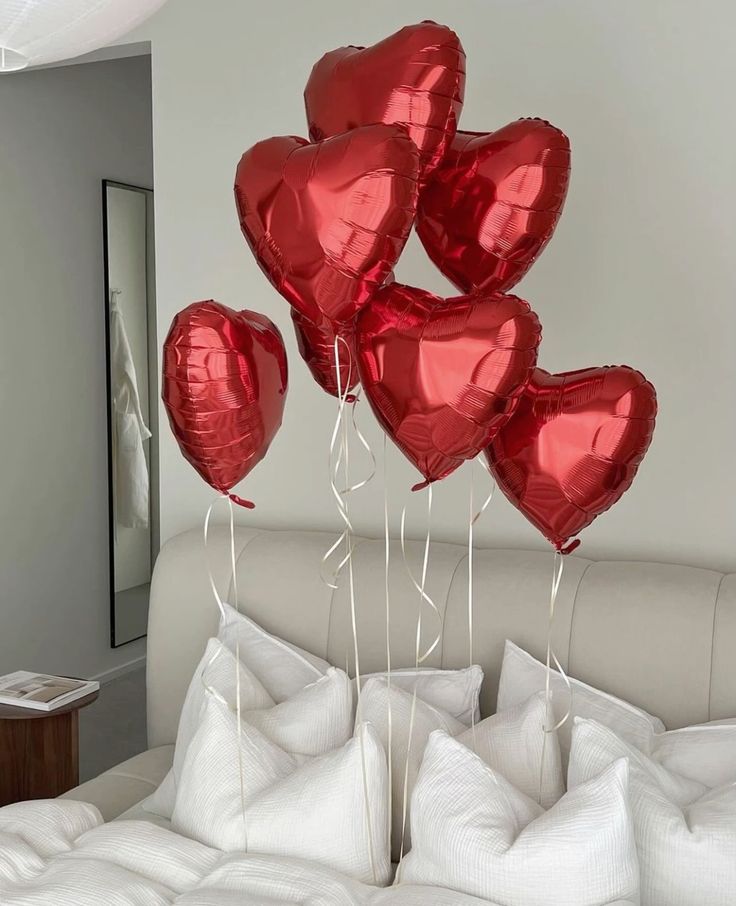 Red Heart Foil Balloons