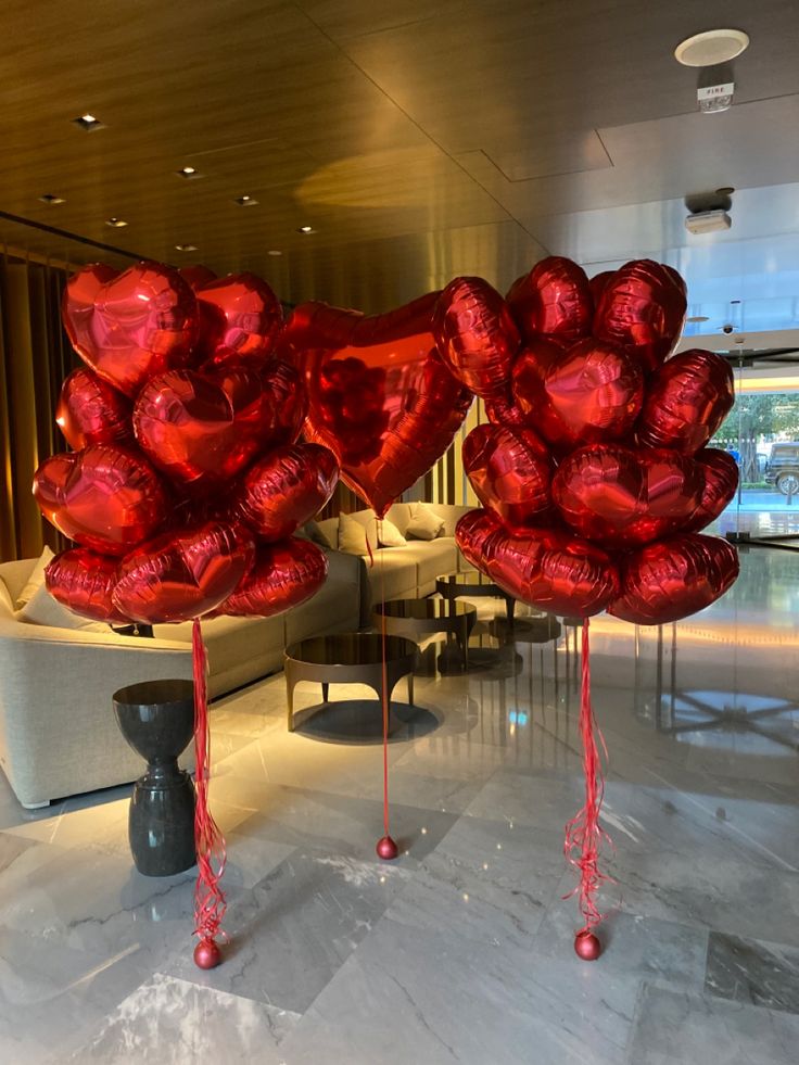 Red Heart Foil Balloons