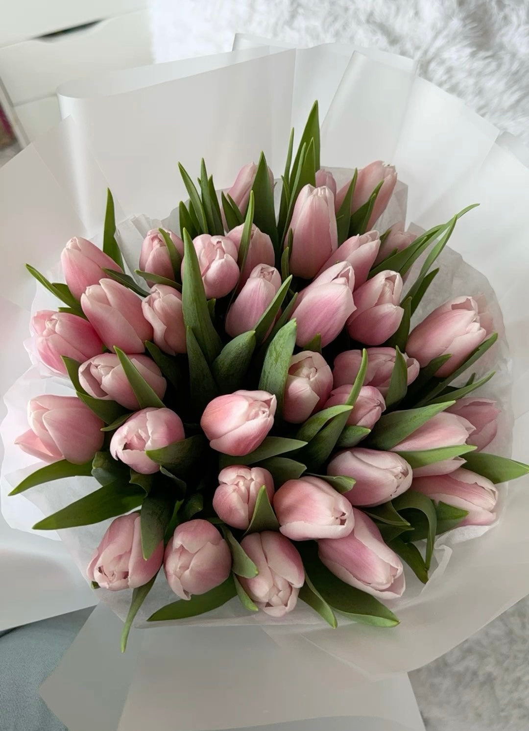 Light Pink Premium Tulips bouquet