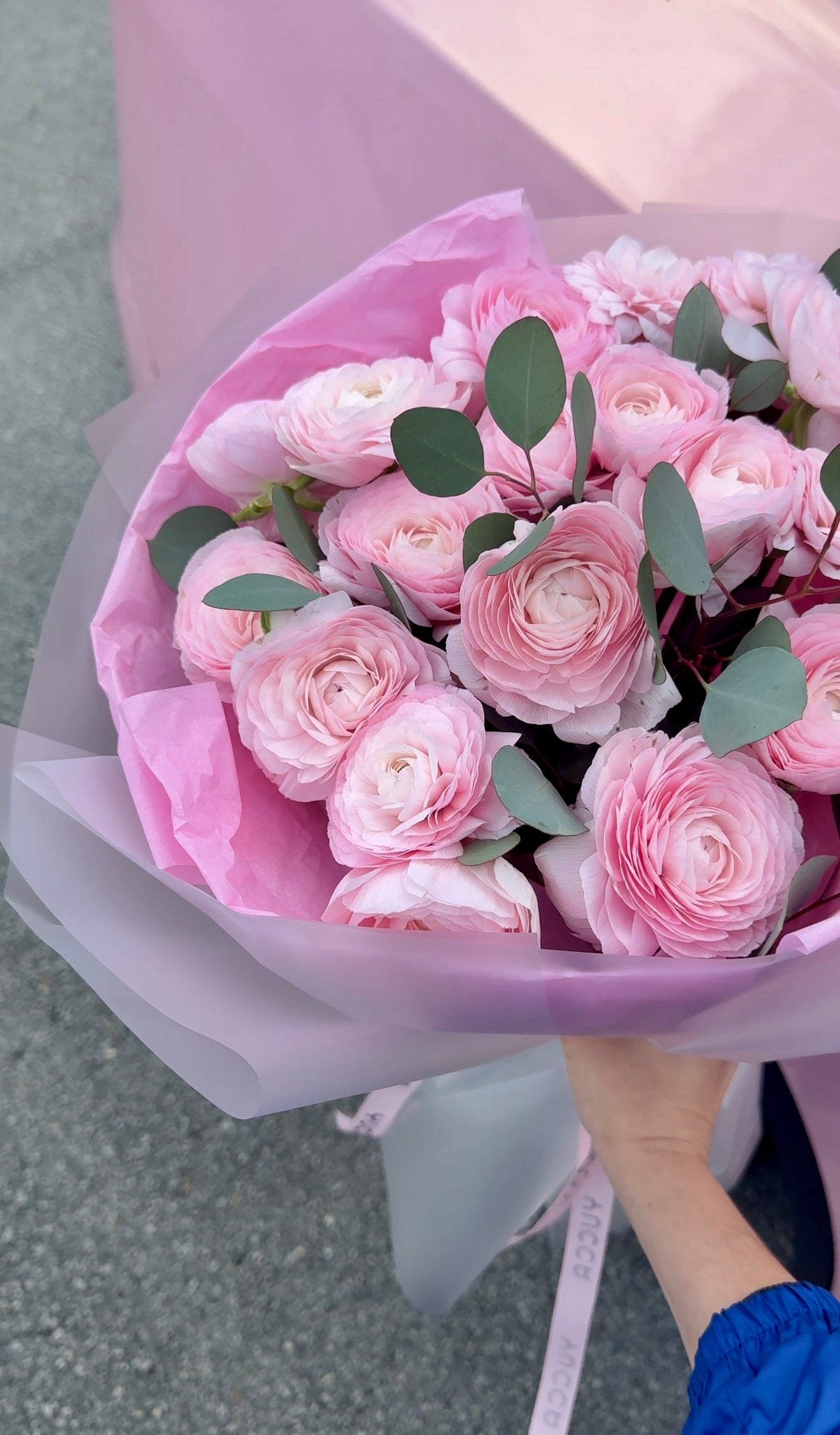 Pink Ranunculus bouquet