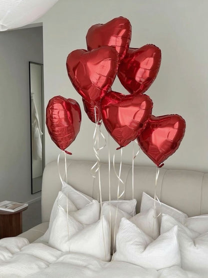 Red Heart Foil Balloons
