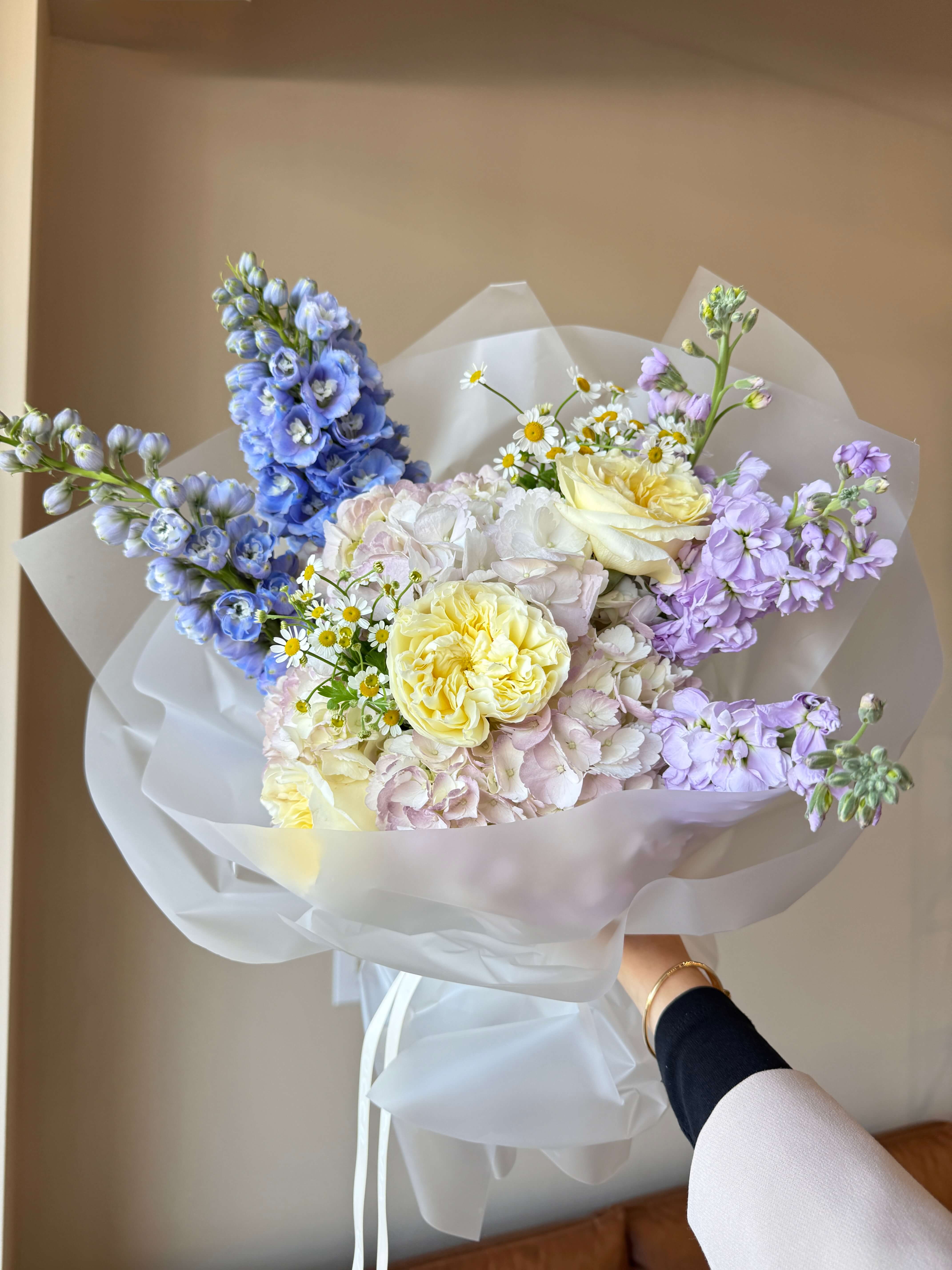 Baby Blue Cream Bouquet