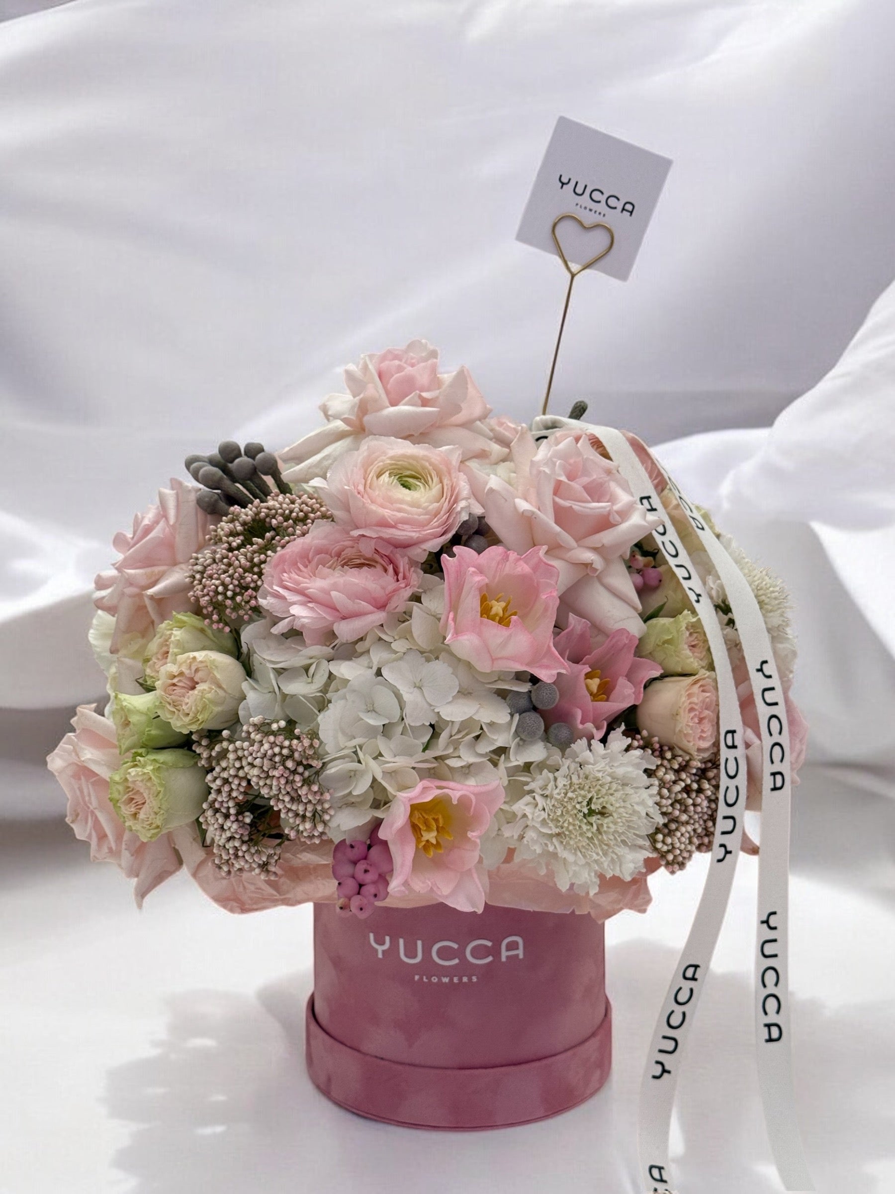 Sweet Moments - Tulips, Ranunculus, Hydrangeas, Spray Roses, Snowberries, Rice Flowers