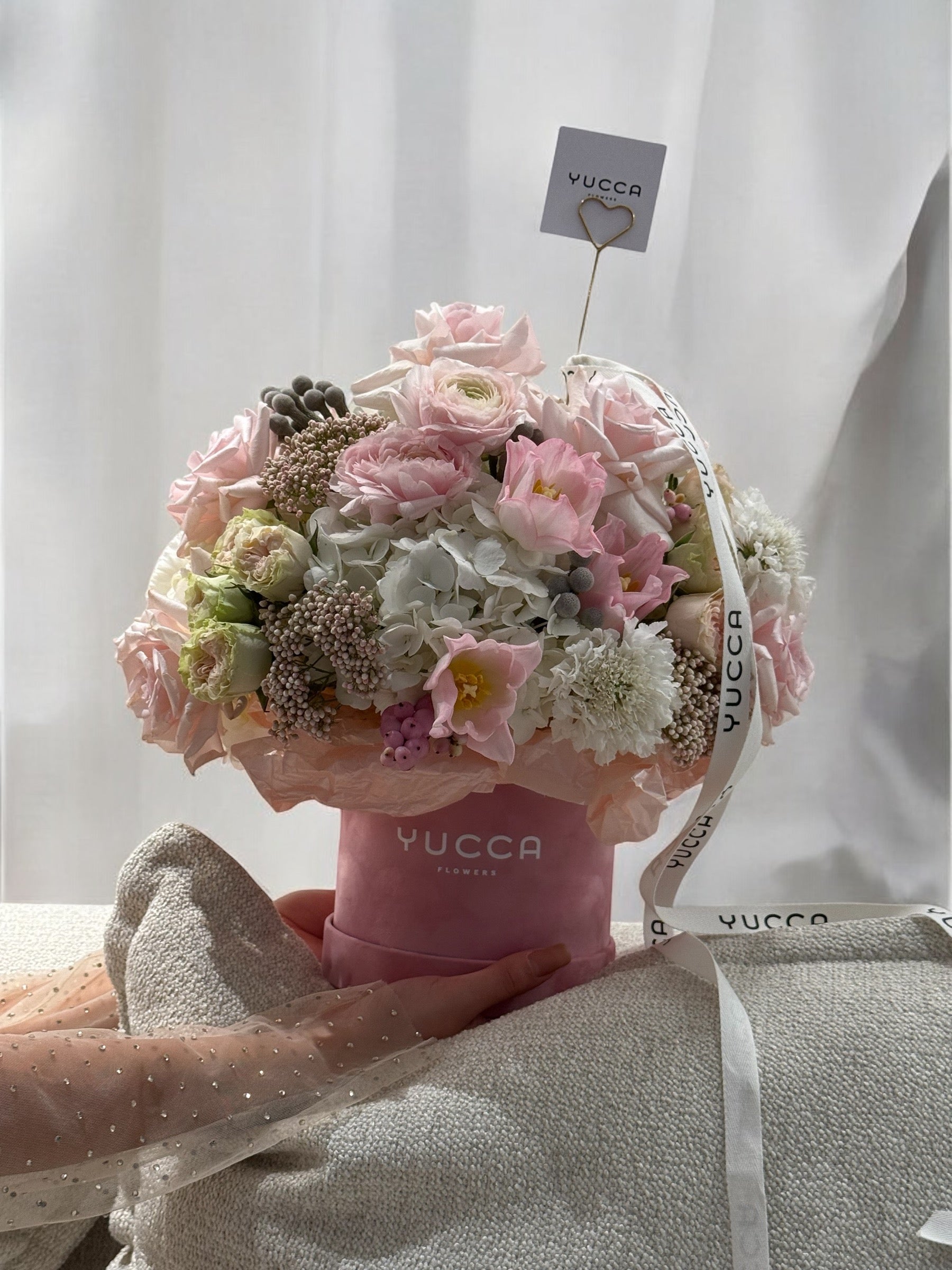 Sweet Moments - Tulips, Ranunculus, Hydrangeas, Spray Roses, Snowberries, Rice Flowers