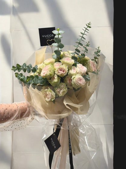 Blush Royale - Premium Spray Roses with Eucalyptus