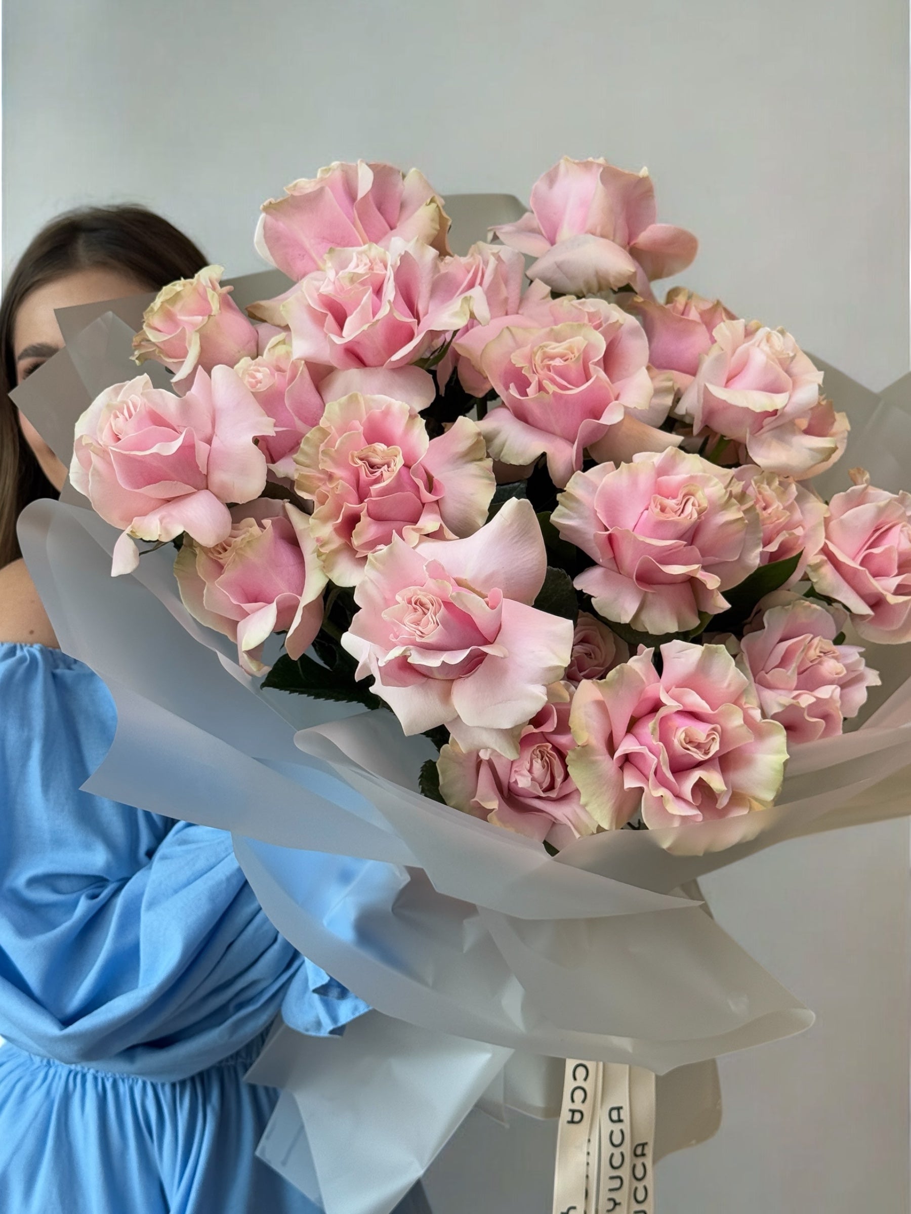 2 Dozen Premium French Pink Roses